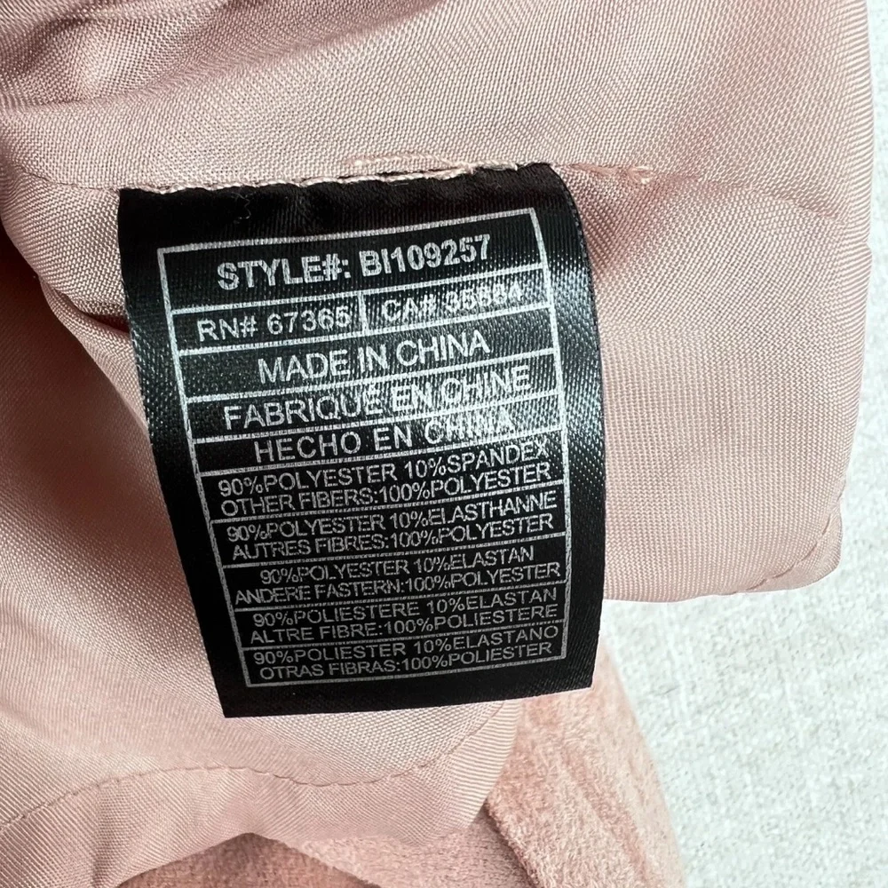 BB Dakota Annette Faux‎ Suede Mini Skirt Womens Size 4 Pink Lemonade Lined